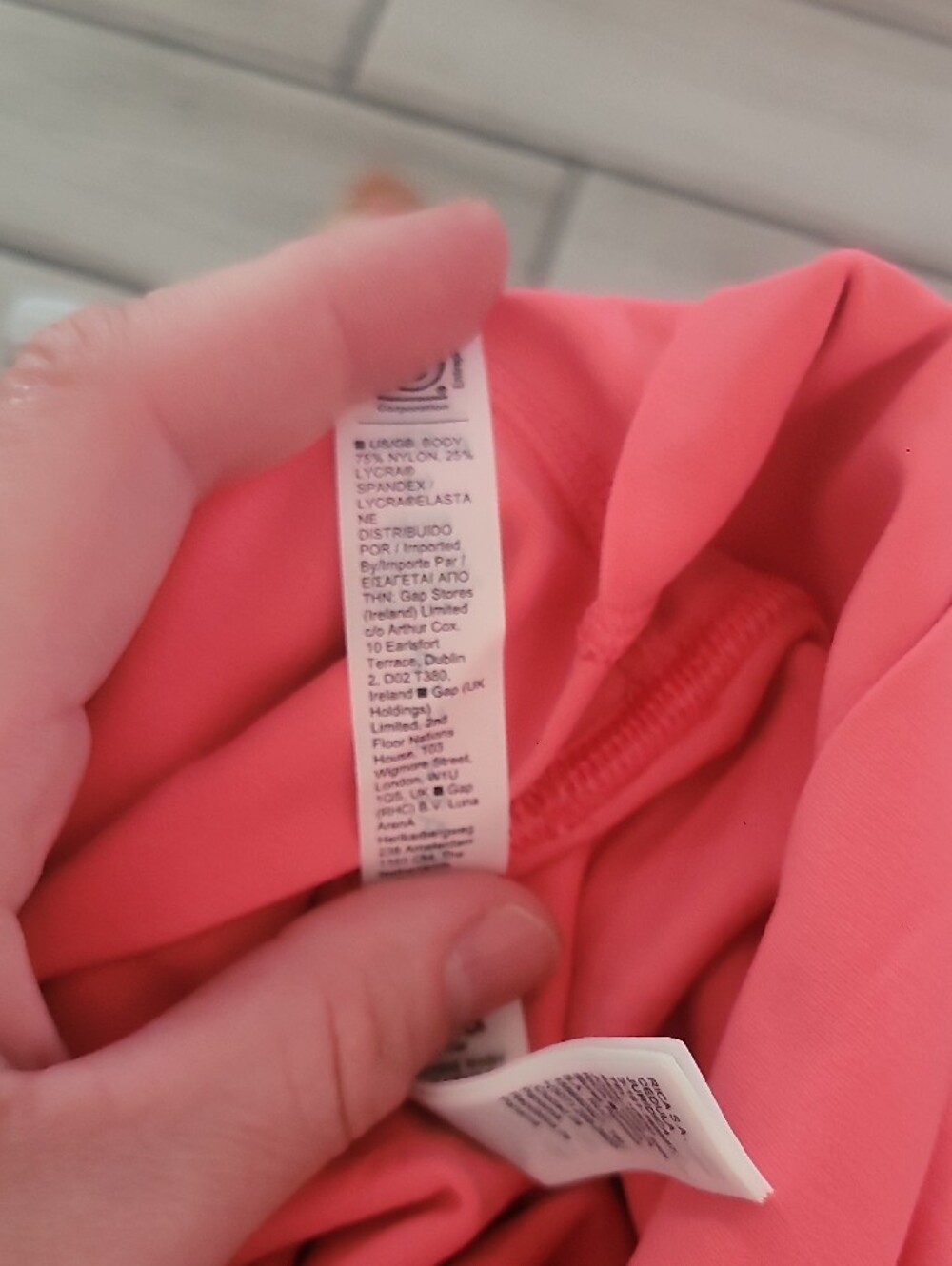 NWT ATHLETA Transcend 7/8 Tight Leggings High Waist Coral Pink Size 3XL - Picture 4 of 5